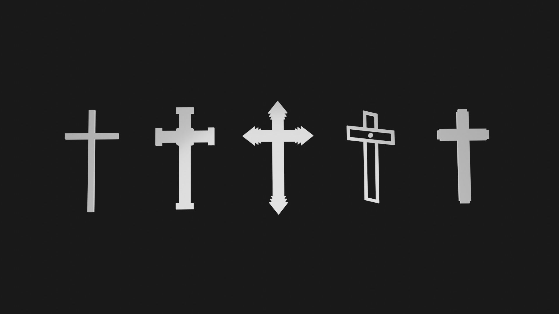 Collection of Crosses 3D - crucifixes  3D print model_7