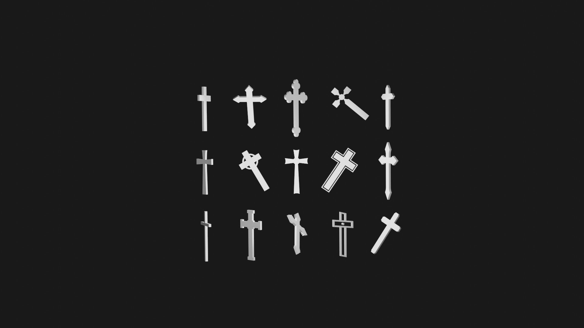 Collection of Crosses 3D - crucifixes  3D print model_2