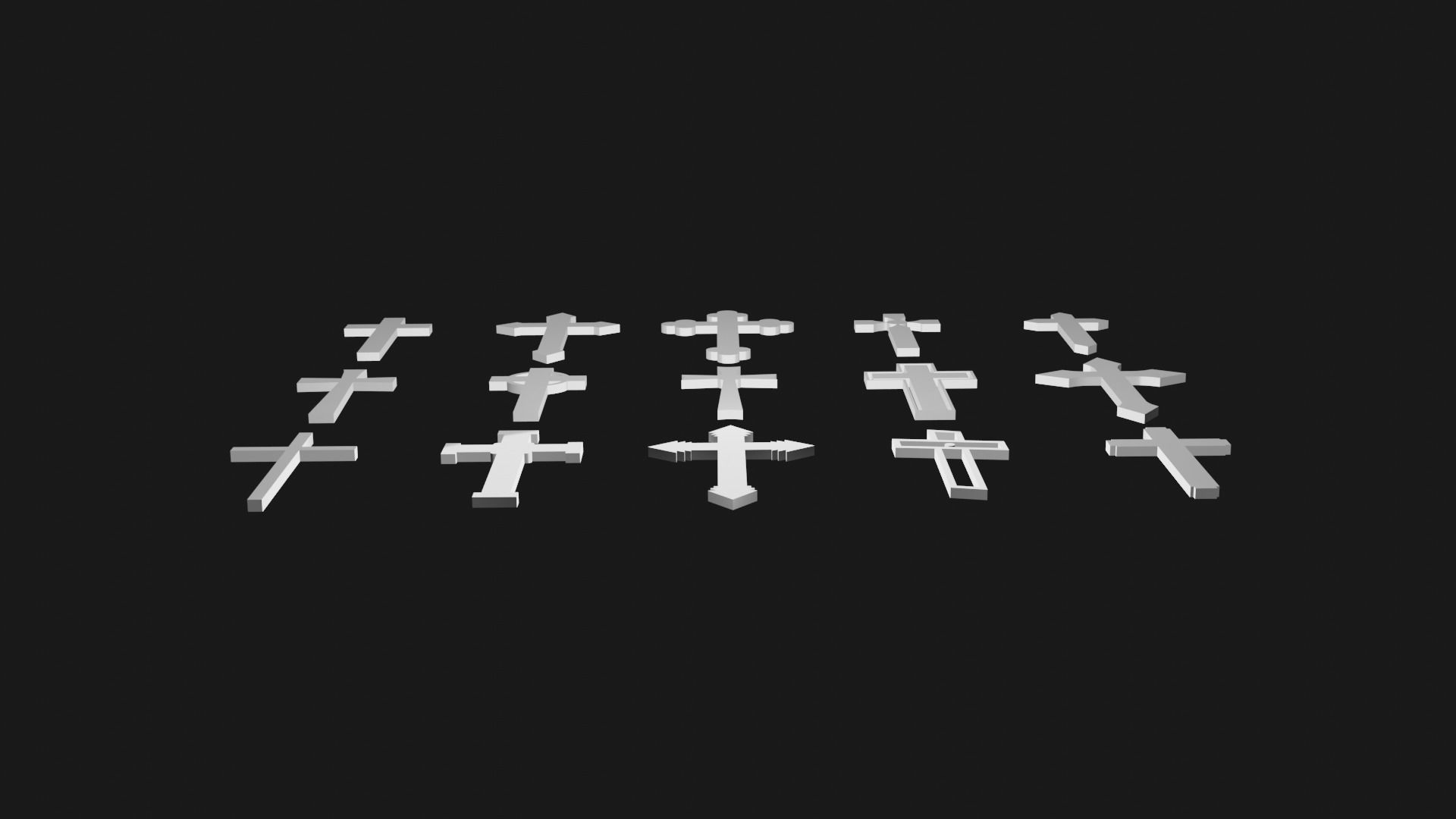 Collection of Crosses 3D - crucifixes  3D print model_23