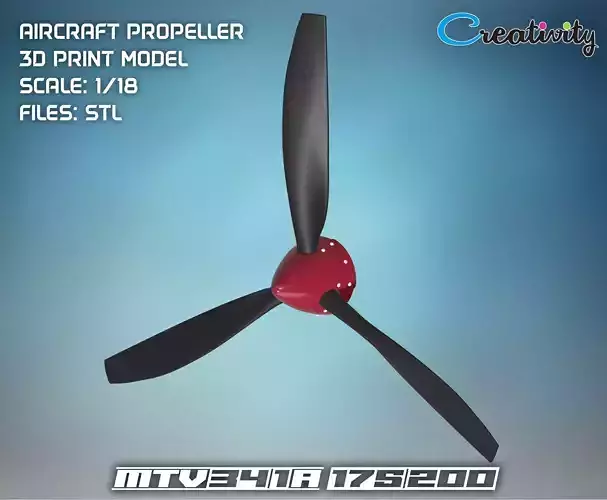 AIRPLANE PROPELLER 1-18  MTV-34-1-A 175-200 3D model