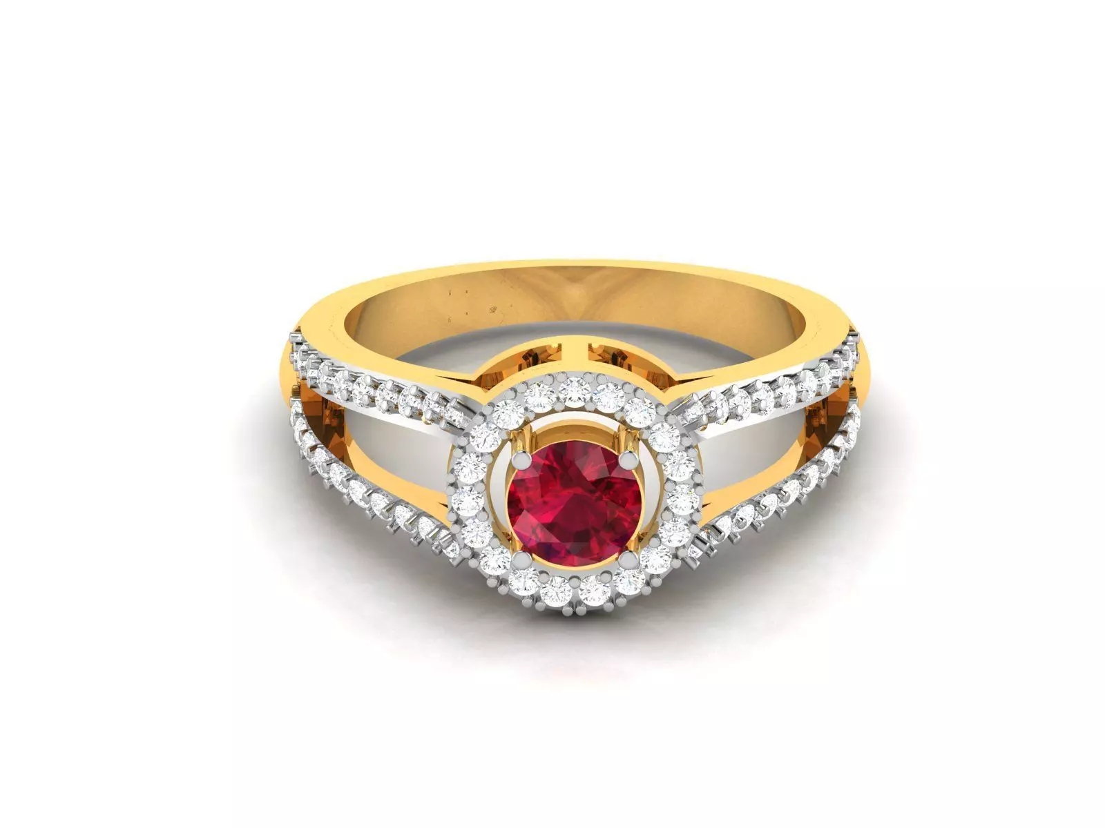 Solitaire Engagement Ring 3dm STL OBJ FBX Render Details 3D print model_0