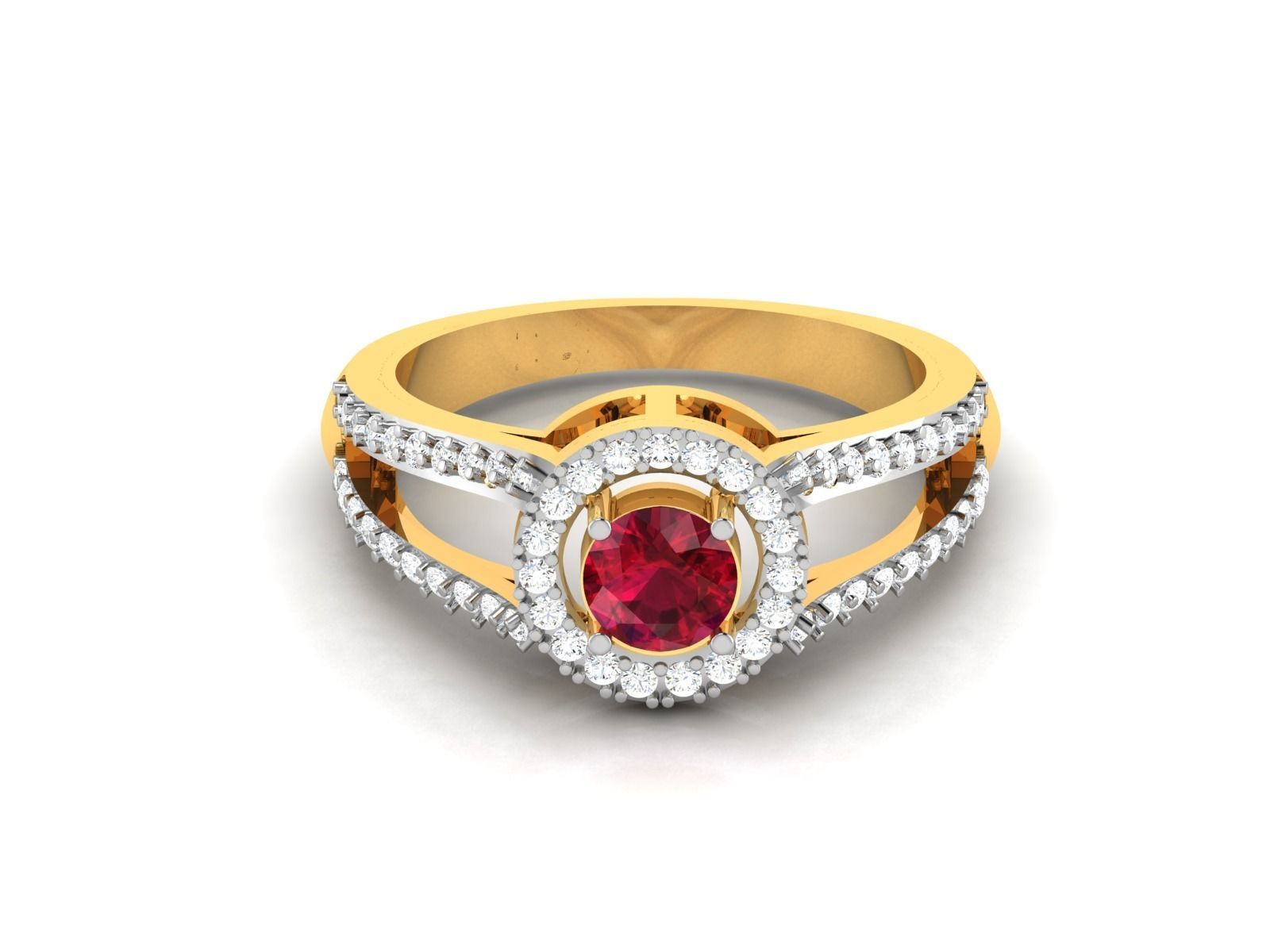 Solitaire Engagement Ring 3dm STL OBJ FBX Render Details 3D print model_10