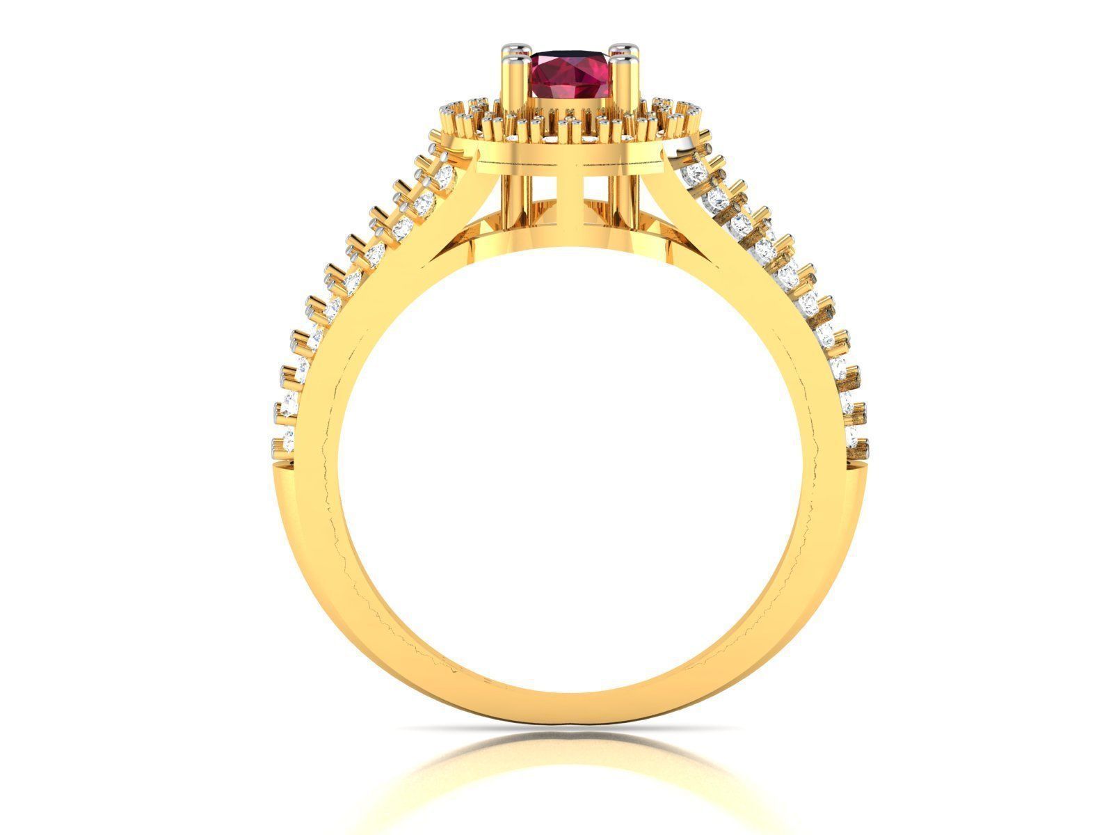 Solitaire Engagement Ring 3dm STL OBJ FBX Render Details 3D print model_7