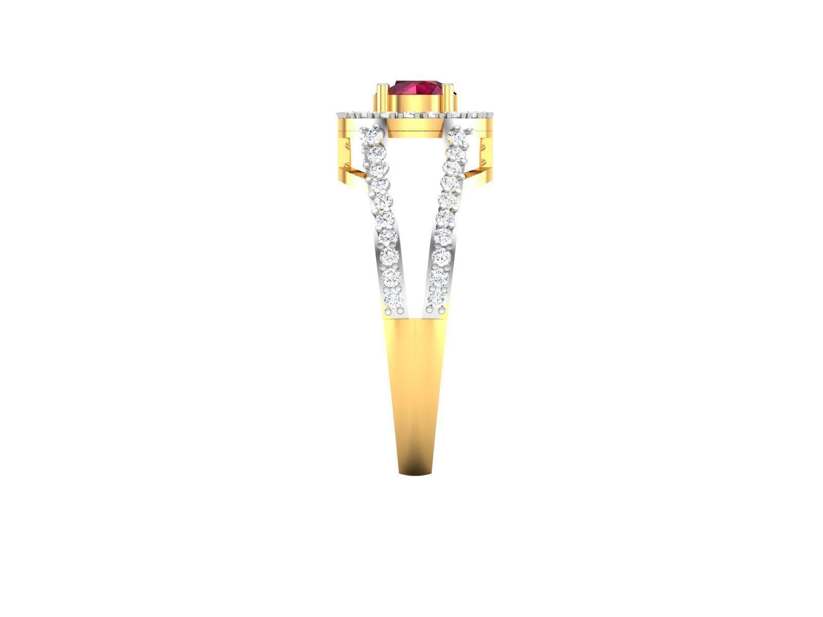 Solitaire Engagement Ring 3dm STL OBJ FBX Render Details 3D print model_8