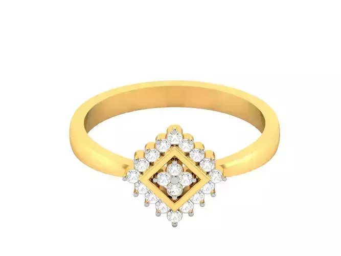 Solitaire Engagement Ring 3dm STL OBJ FBX Render Details 3D print model