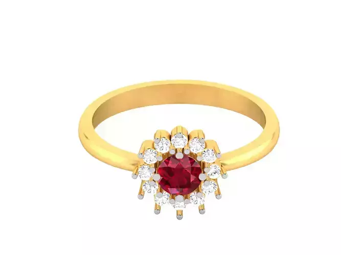 Solitaire Engagement Ring 3dm STL OBJ FBX Render Details 3D print model