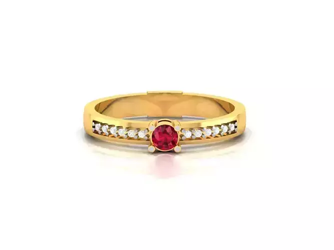 Solitaire Engagement Ring 3dm STL OBJ FBX Render Details 3D print model