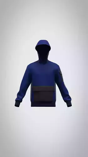 Mens hoodie with side pocket