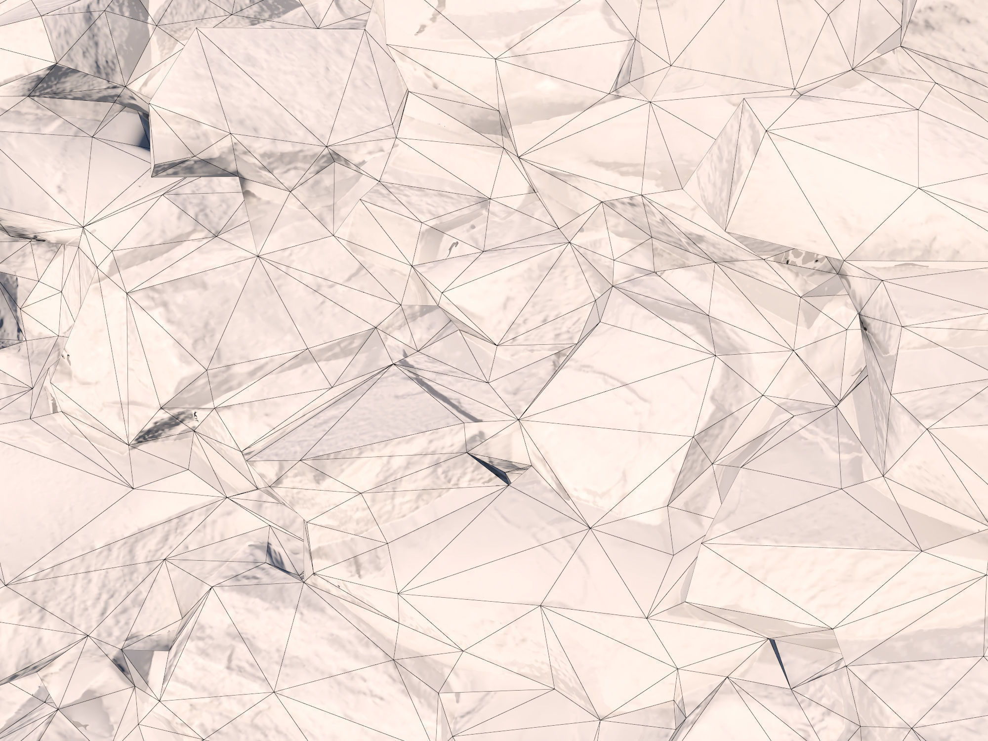 Rocky slope Low-poly 3D model_14