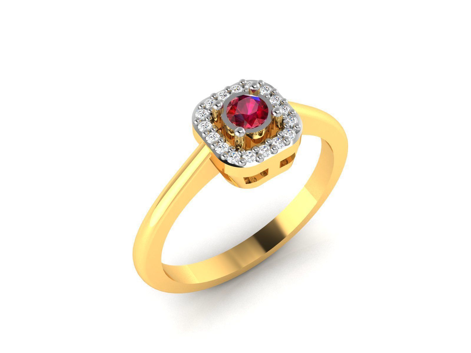 Solitaire Wedding Ring 3dm STL OBJ FBX Render Details 3D print model_2