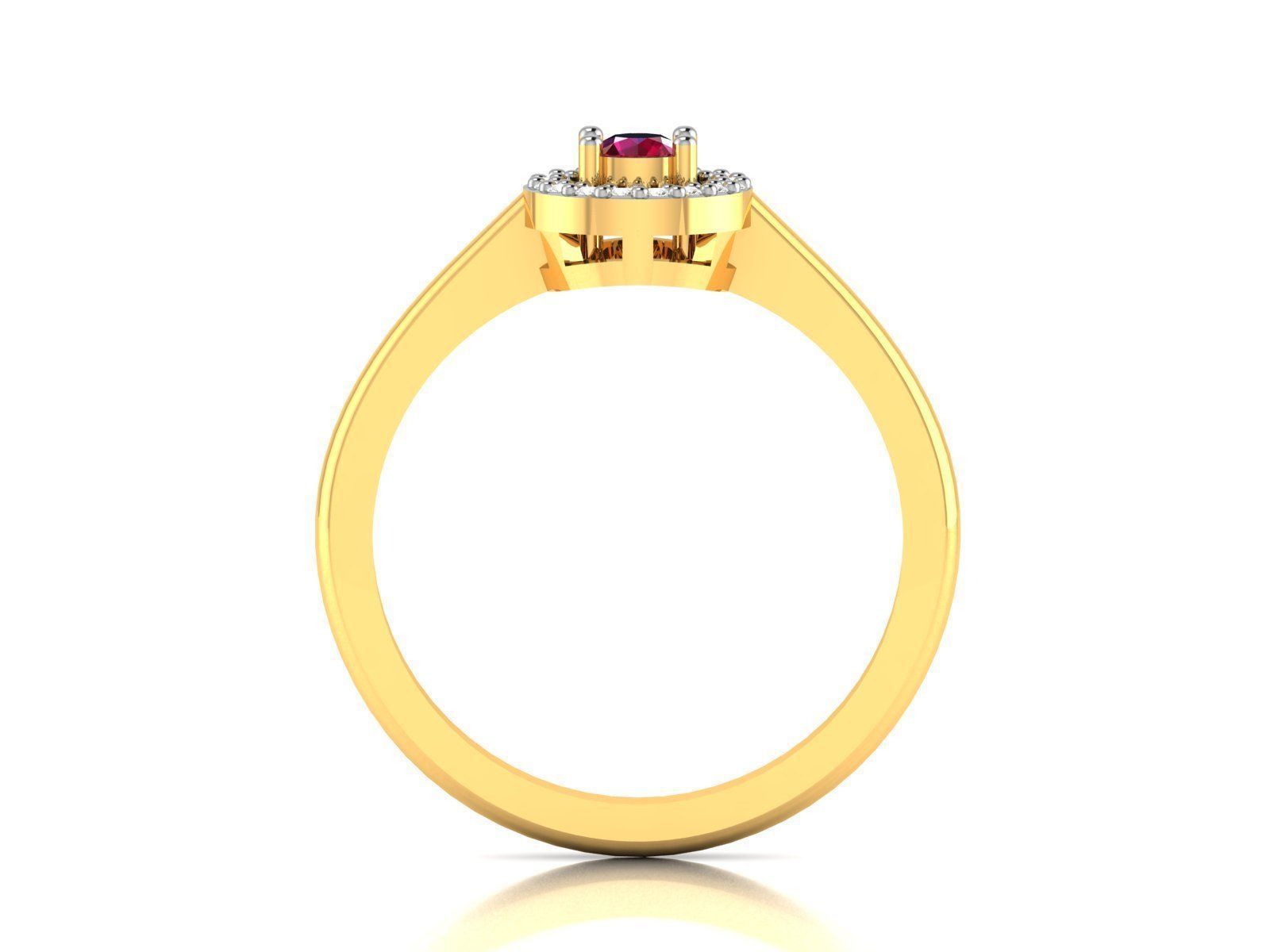 Solitaire Wedding Ring 3dm STL OBJ FBX Render Details 3D print model_4