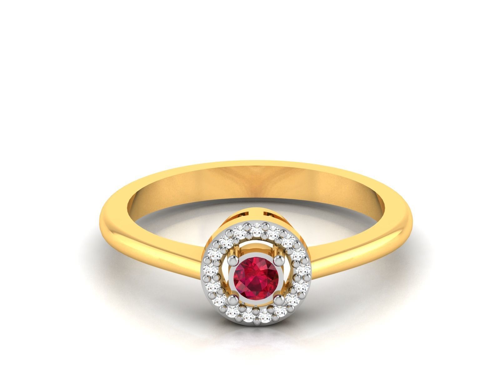 Solitaire Wedding Ring 3dm STL OBJ FBX Render Details 3D print model_8