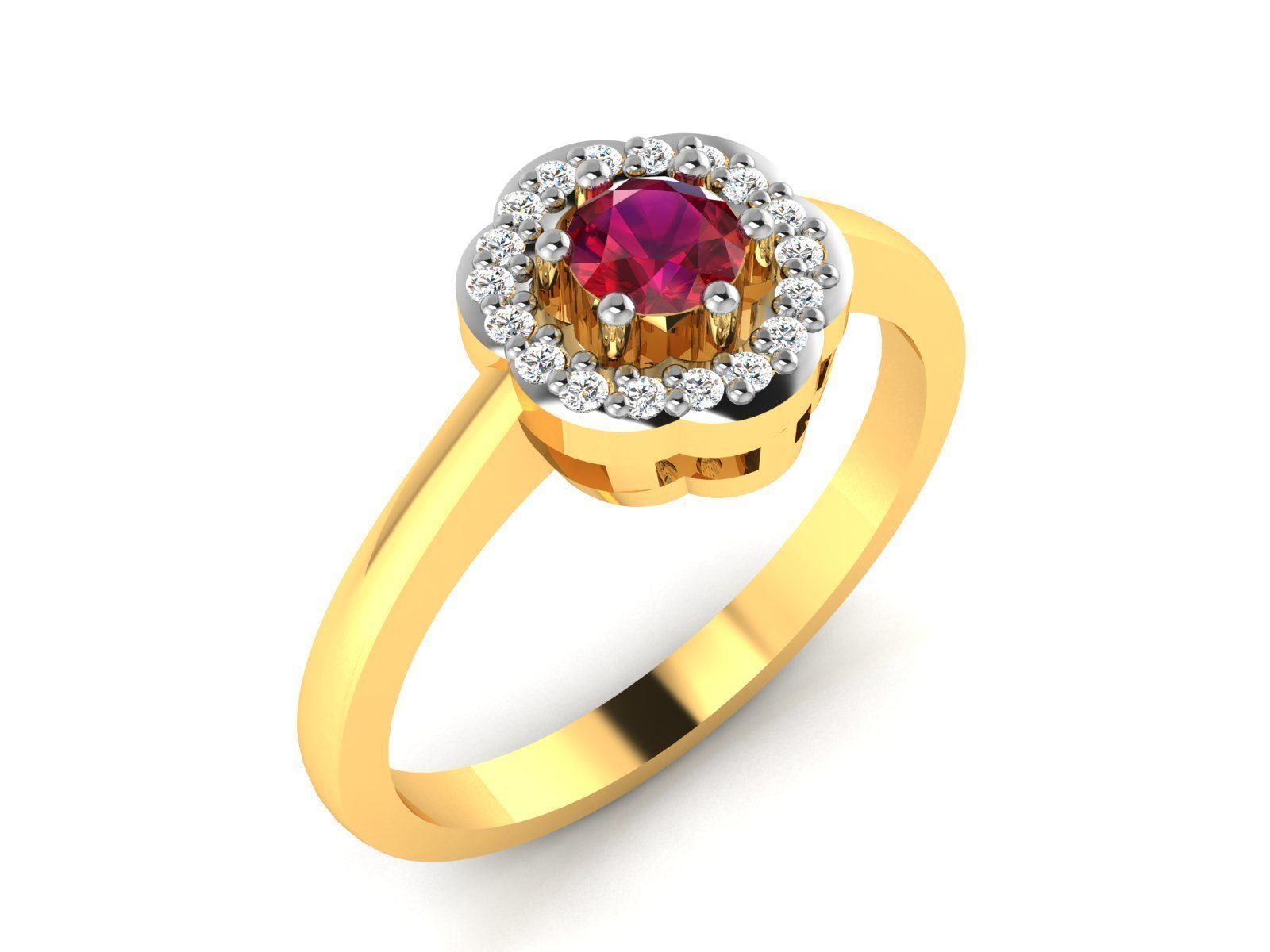 Solitaire Wedding Ring 3dm STL OBJ FBX Render Details 3D print model_2