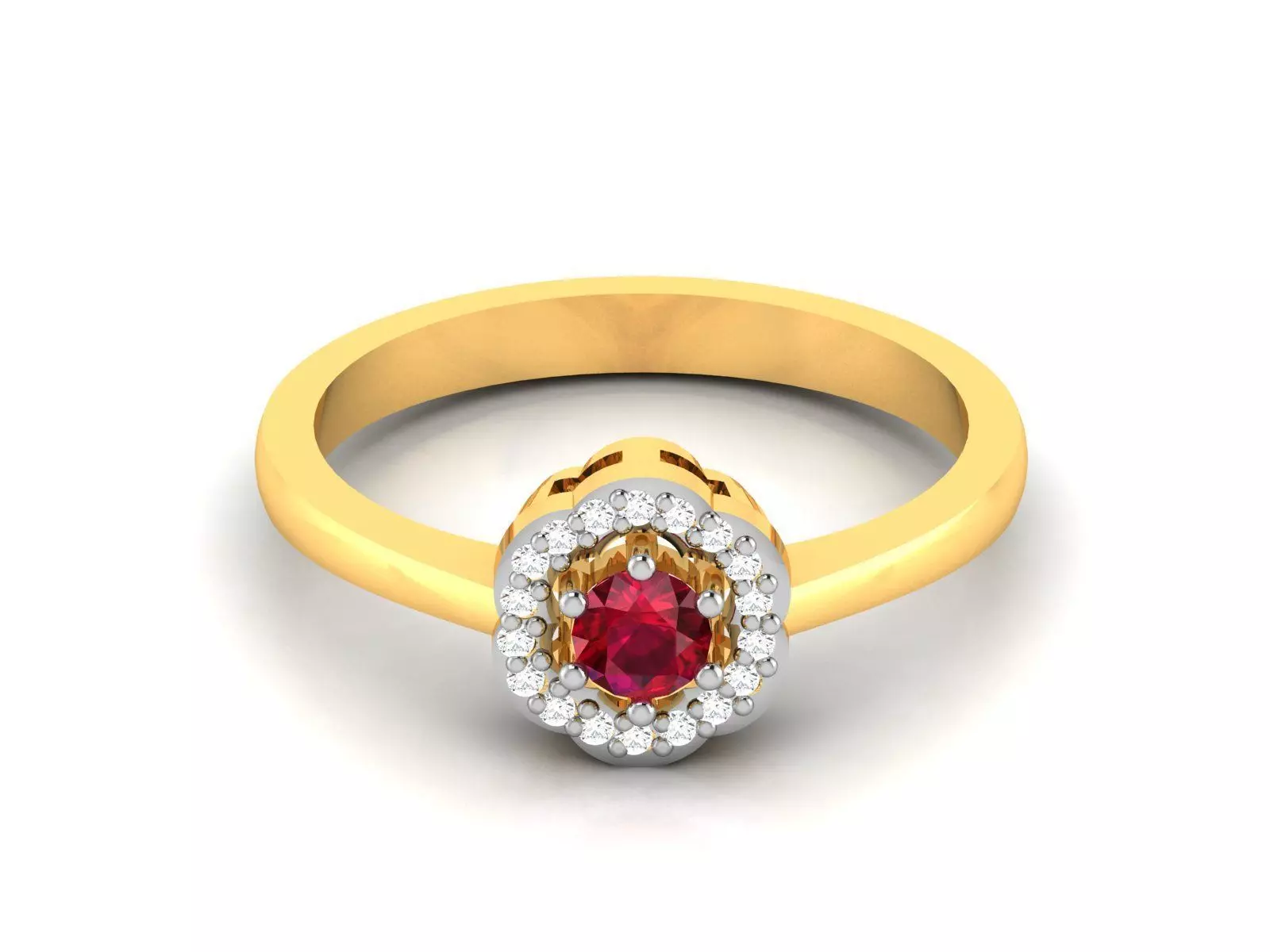 Solitaire Wedding Ring 3dm STL OBJ FBX Render Details 3D print model_0