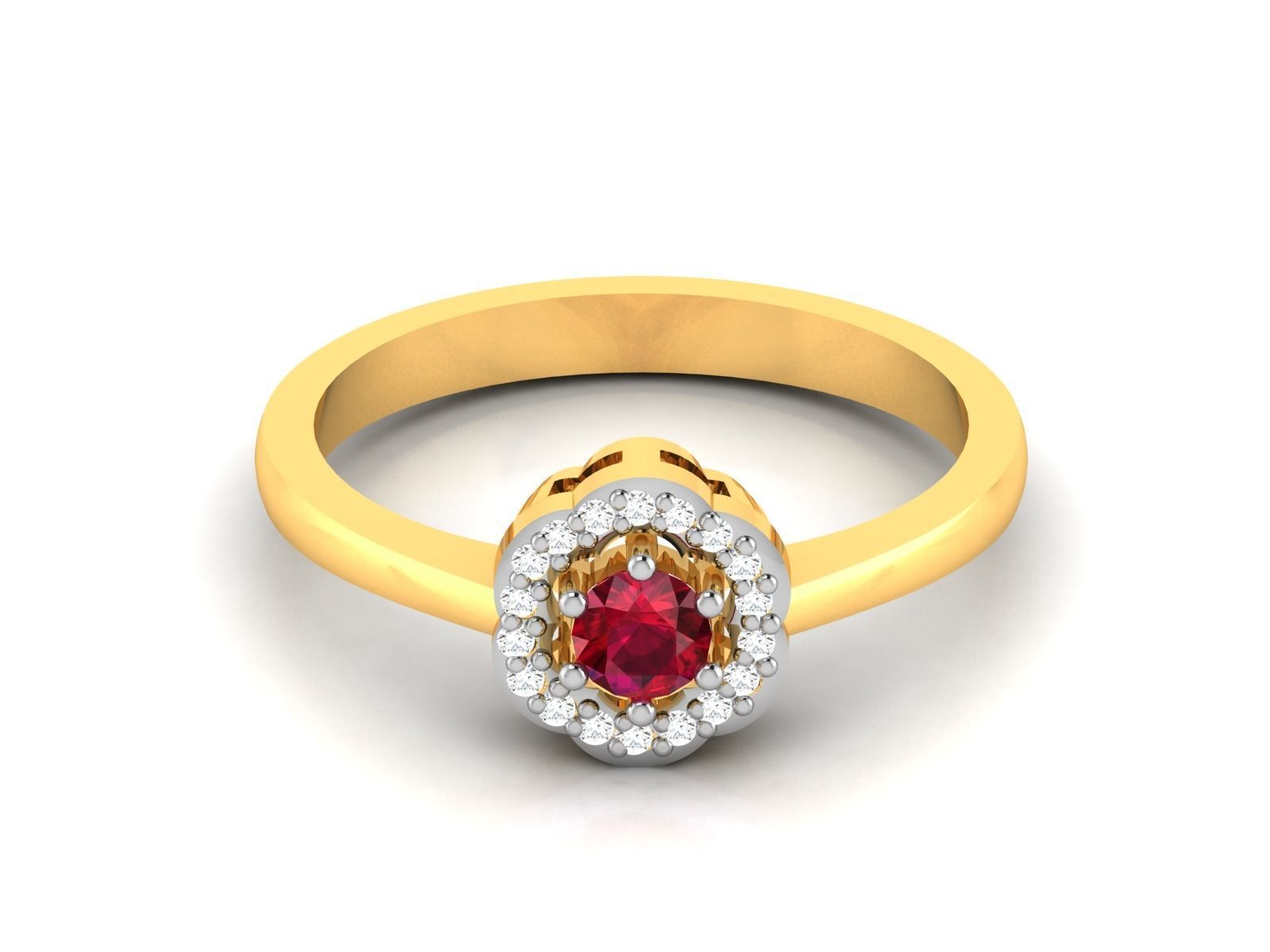 Solitaire Wedding Ring 3dm STL OBJ FBX Render Details 3D print model_8