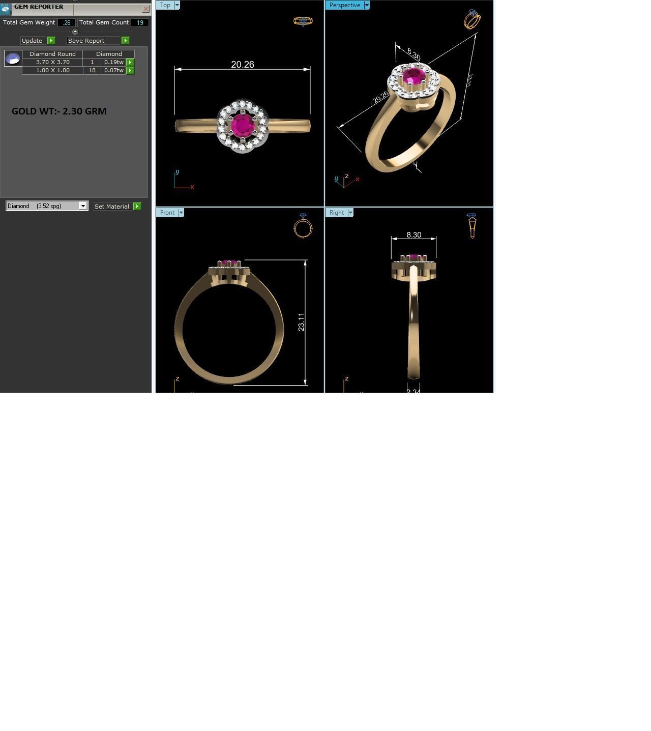 Solitaire Wedding Ring 3dm STL OBJ FBX Render Details 3D print model_9