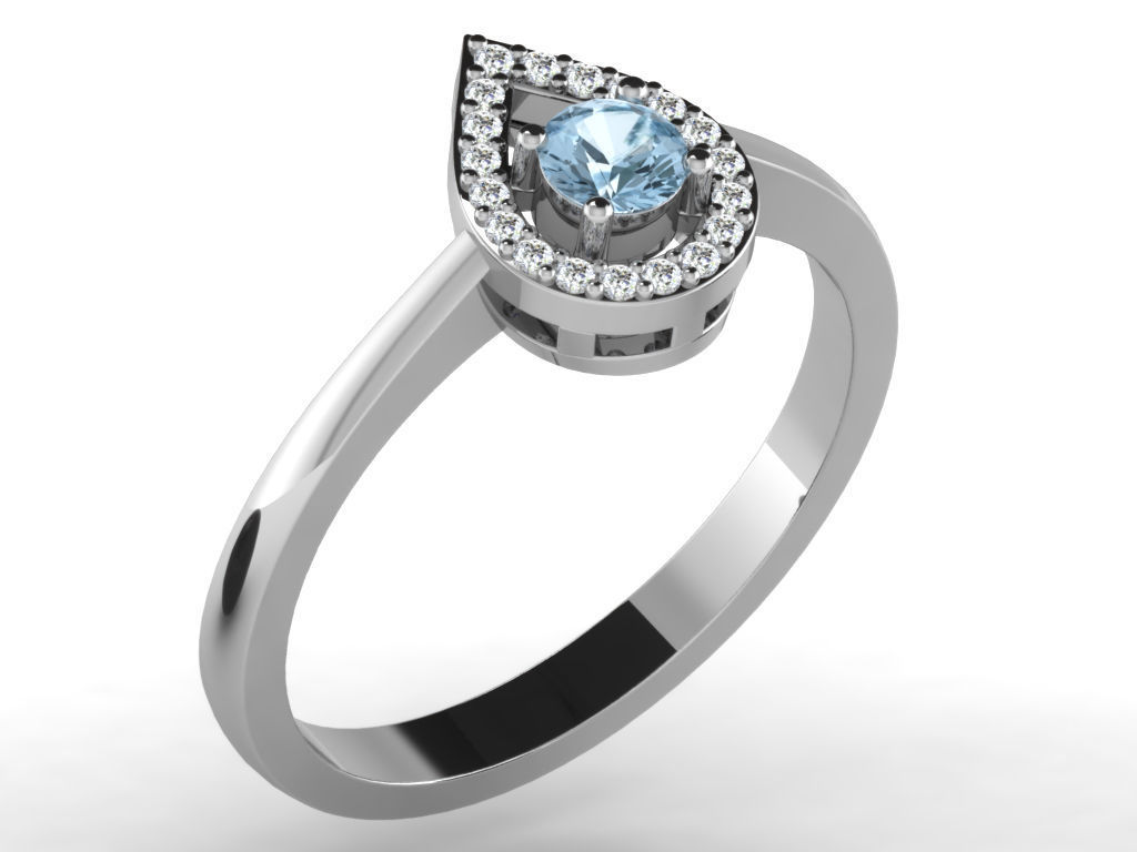 Solitaire Wedding Ring 3dm STL OBJ FBX Render Details 3D print model_1