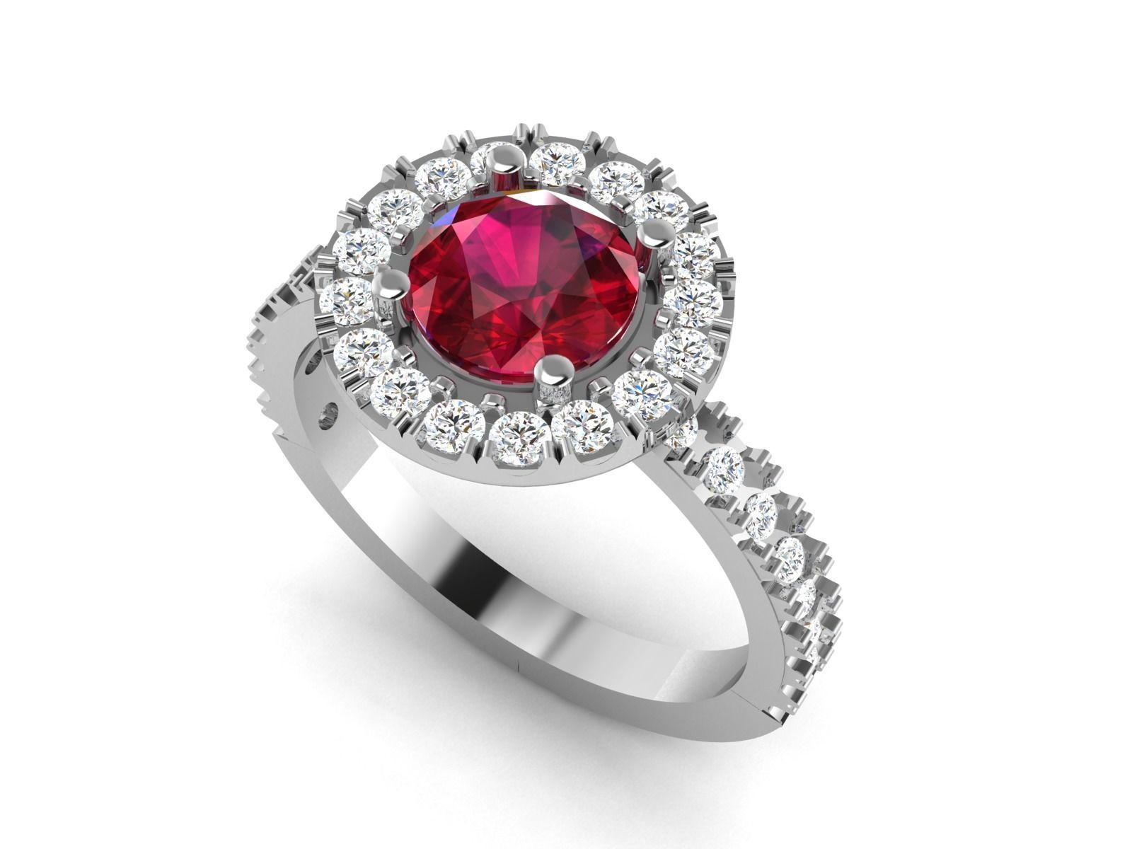 Solitaire Wedding Ring 3dm STL OBJ FBX Render Details 3D print model_9