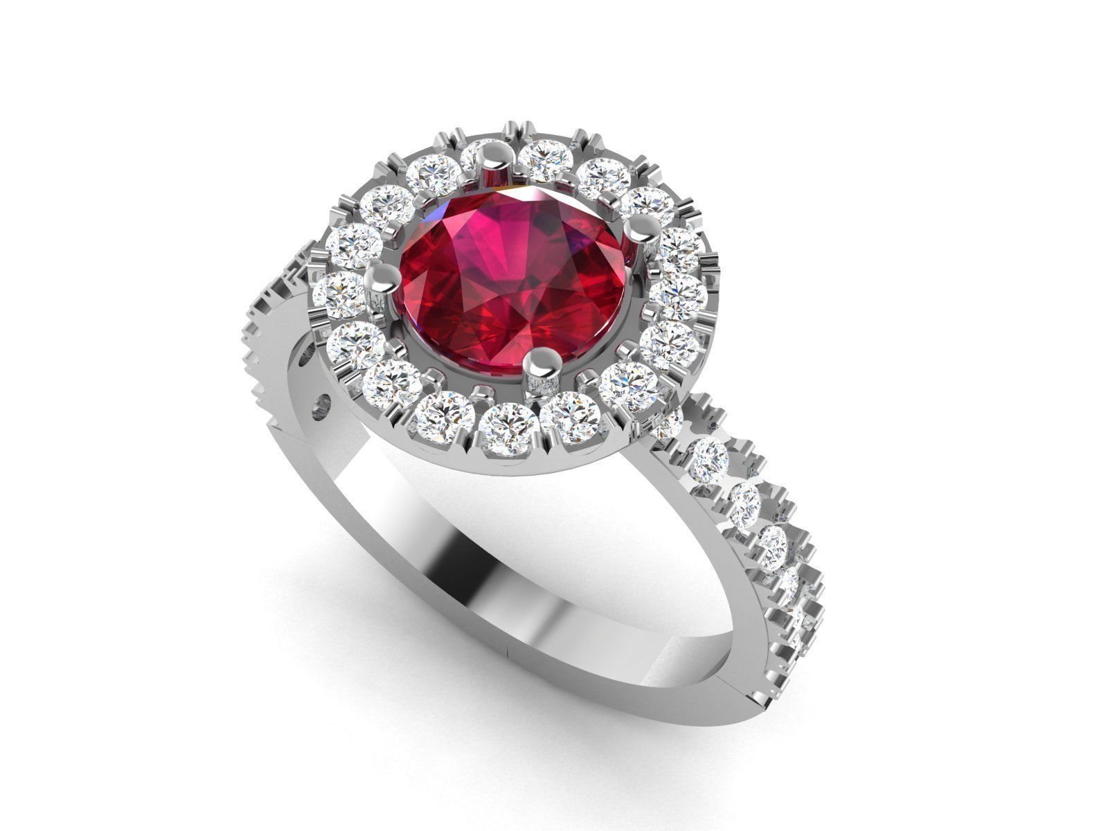 Solitaire Wedding Ring 3dm STL OBJ FBX Render Details 3D print model_8