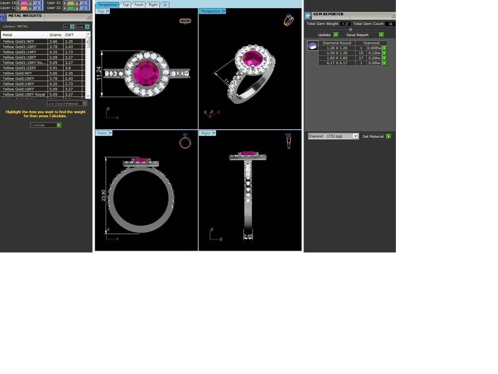 Solitaire Wedding Ring 3dm STL OBJ FBX Render Details 3D print model_7