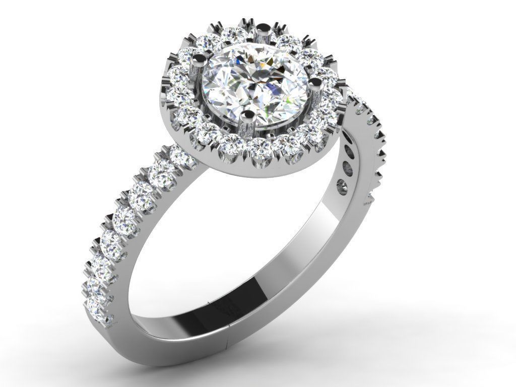 Solitaire Wedding Ring 3dm STL OBJ FBX Render Details 3D print model_1