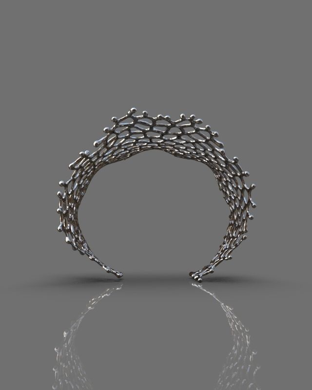 Cuff bracelet 3D print model_8