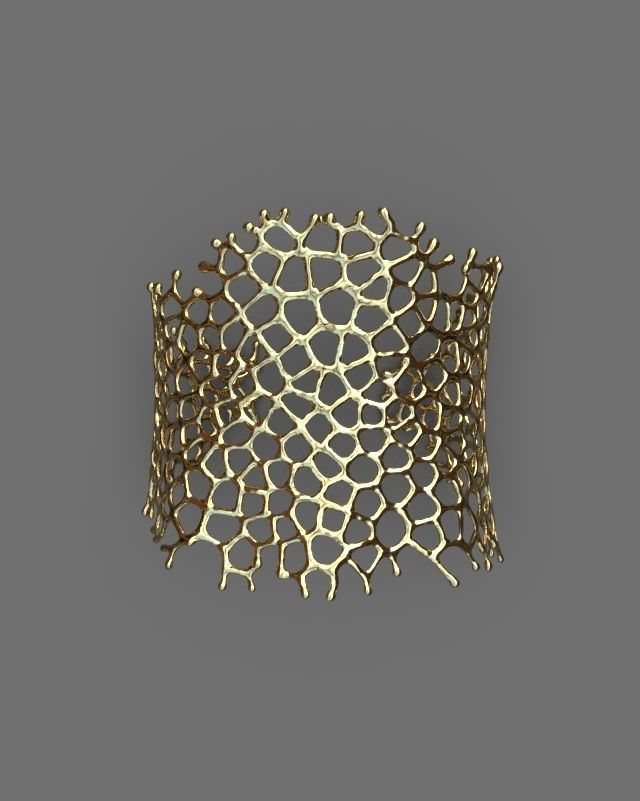 Cuff bracelet 3D print model_1