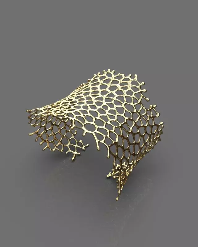 Cuff bracelet 3D print model_0
