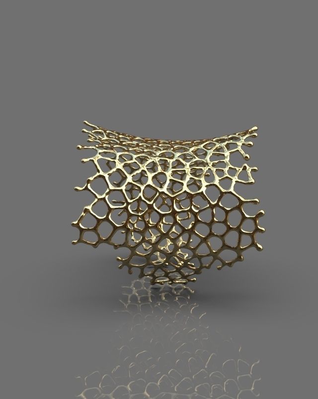 Cuff bracelet 3D print model_3