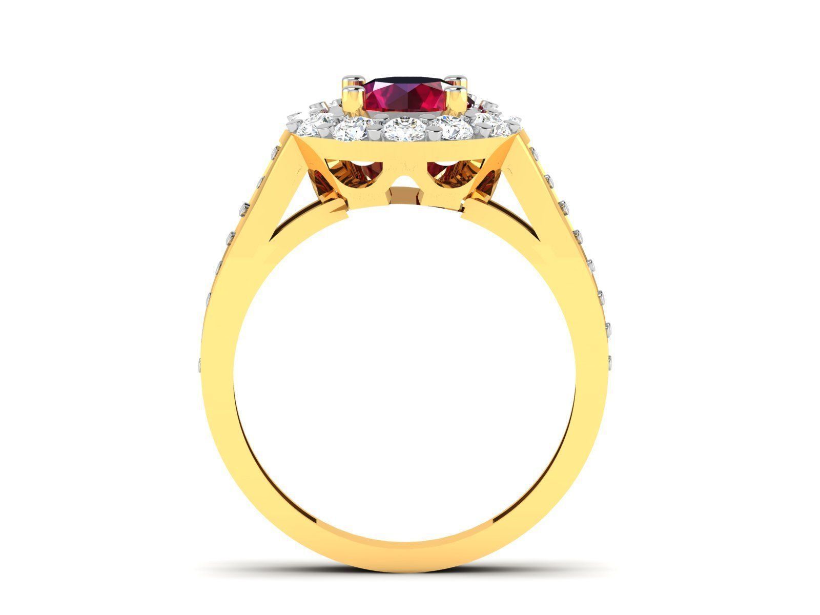 Solitaire Wedding Ring 3dm STL OBJ FBX Render Details 3D print model_6