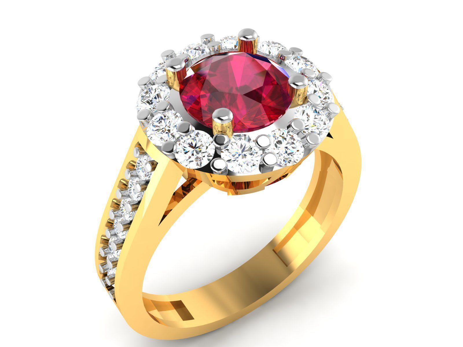 Solitaire Wedding Ring 3dm STL OBJ FBX Render Details 3D print model_4