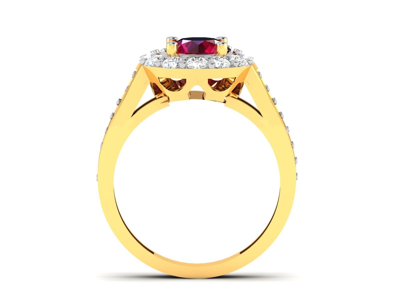 Solitaire Wedding Ring 3dm STL OBJ FBX Render Details 3D print model_7