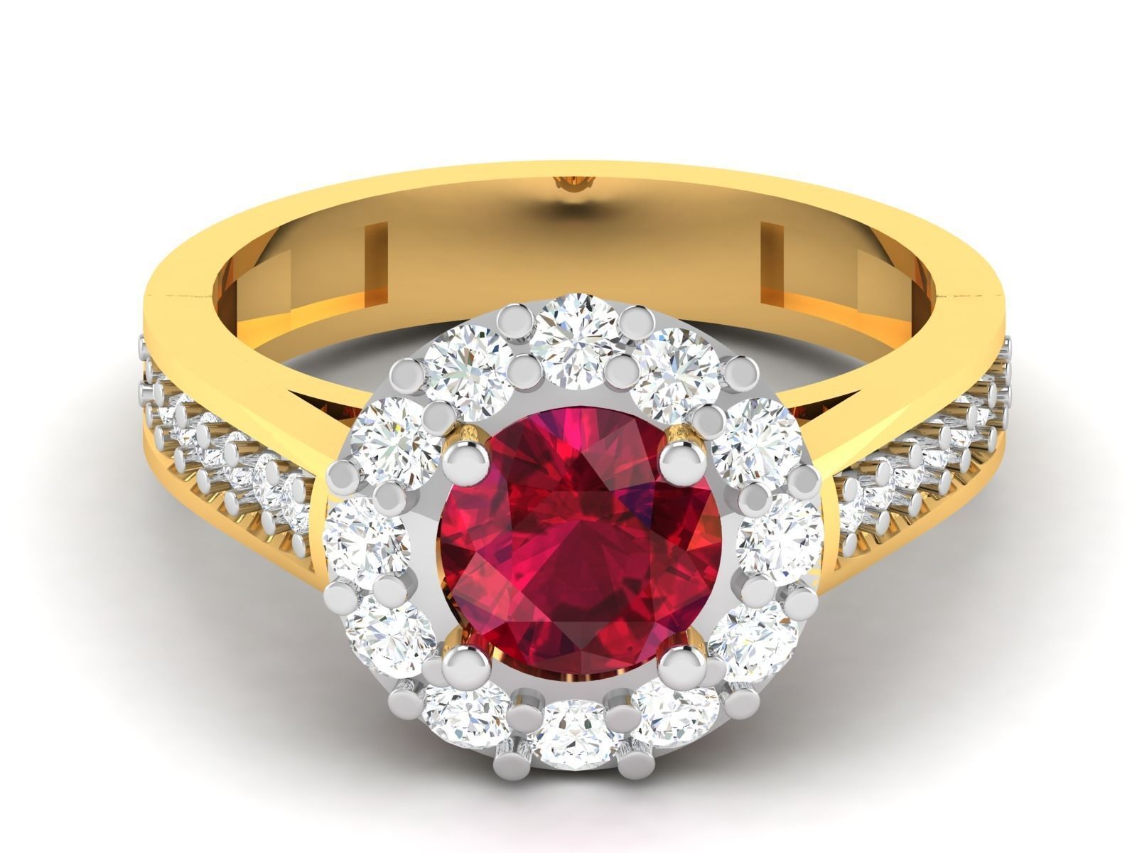 Solitaire Wedding Ring 3dm STL OBJ FBX Render Details 3D print model_2