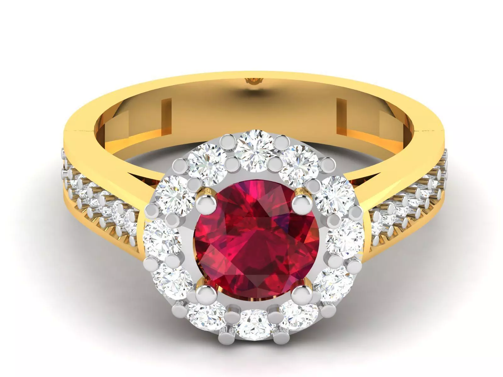 Solitaire Wedding Ring 3dm STL OBJ FBX Render Details 3D print model_0