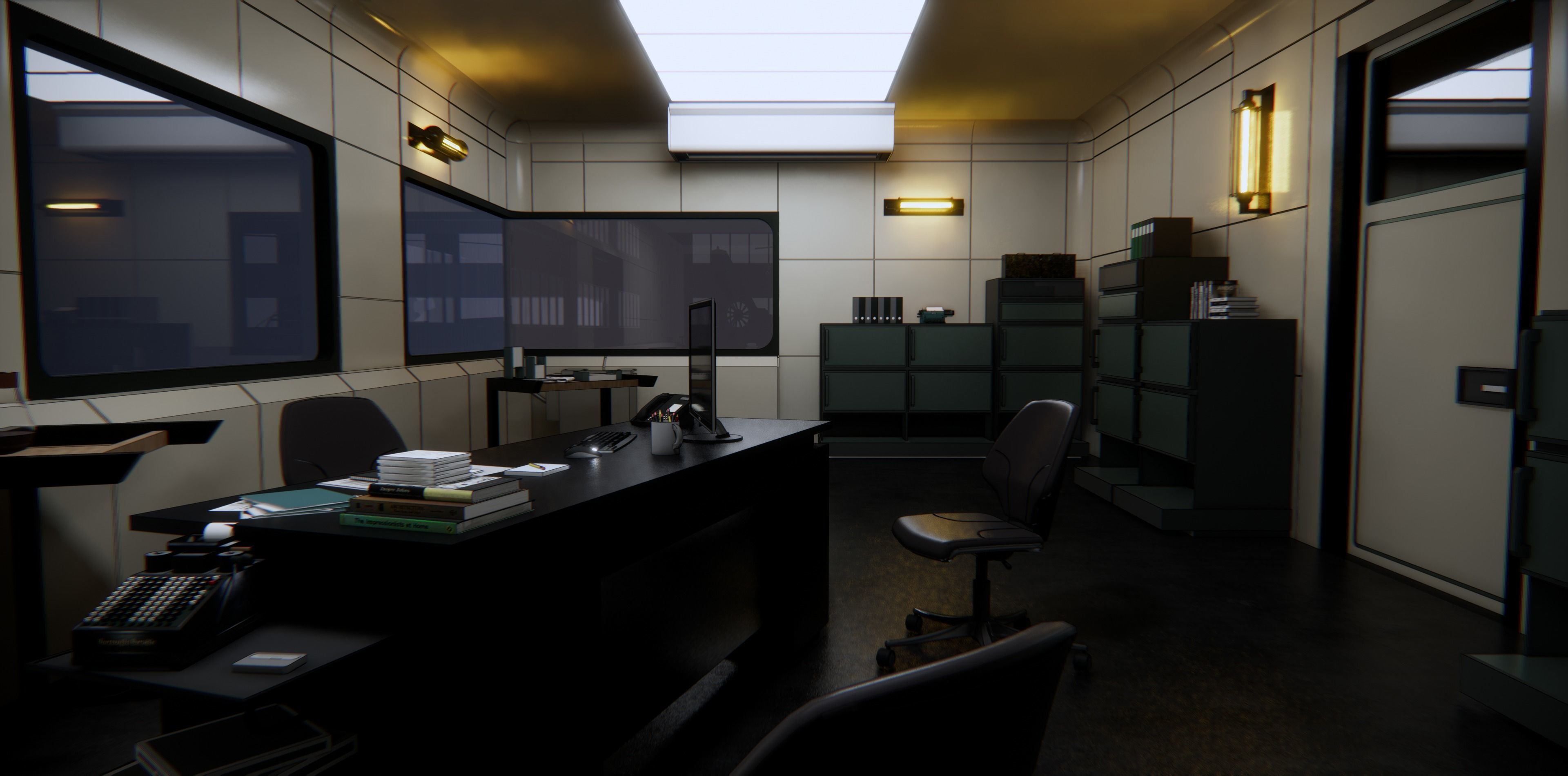 Office  interior 3D model_2