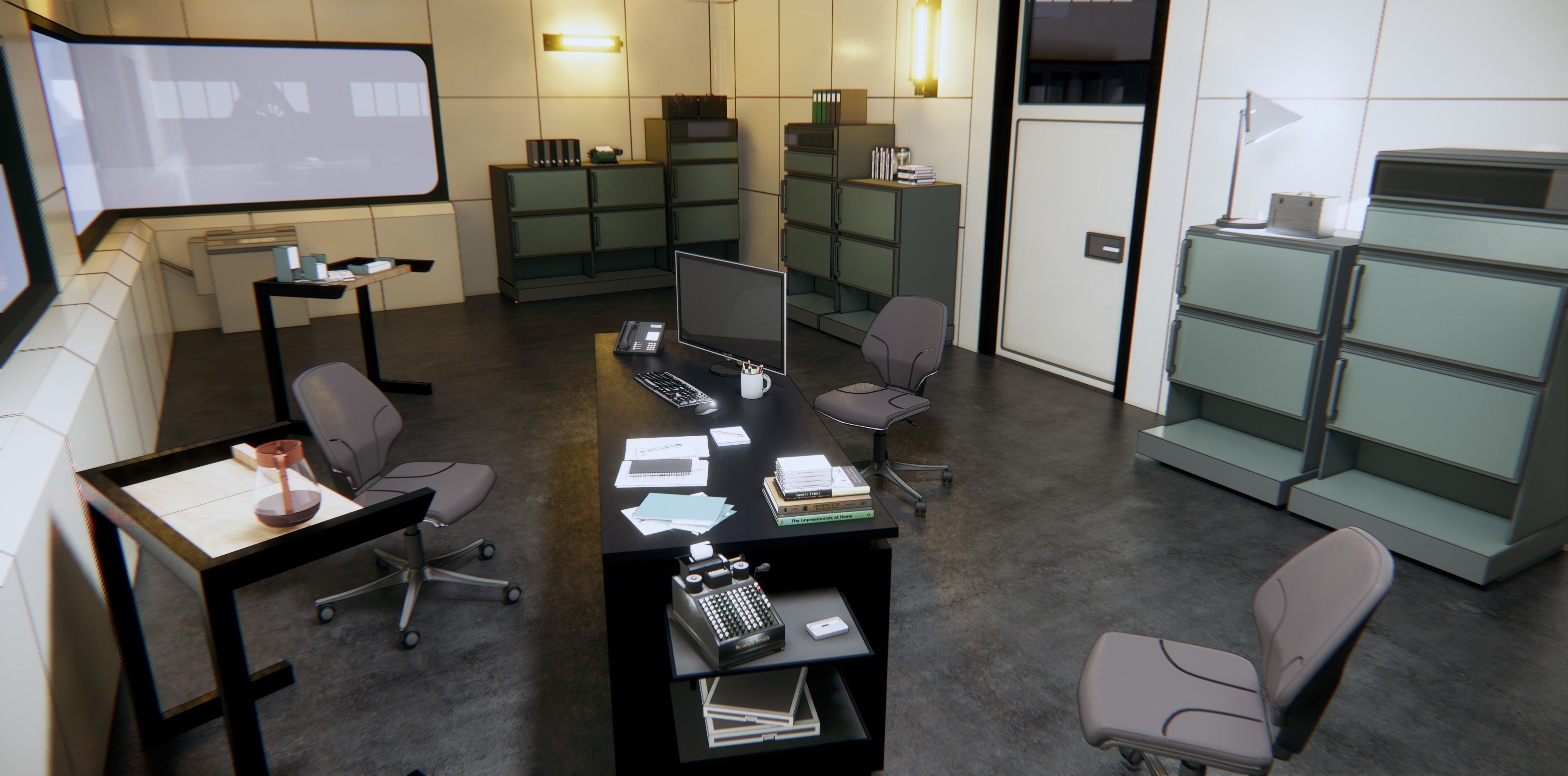 Office  interior 3D model_1