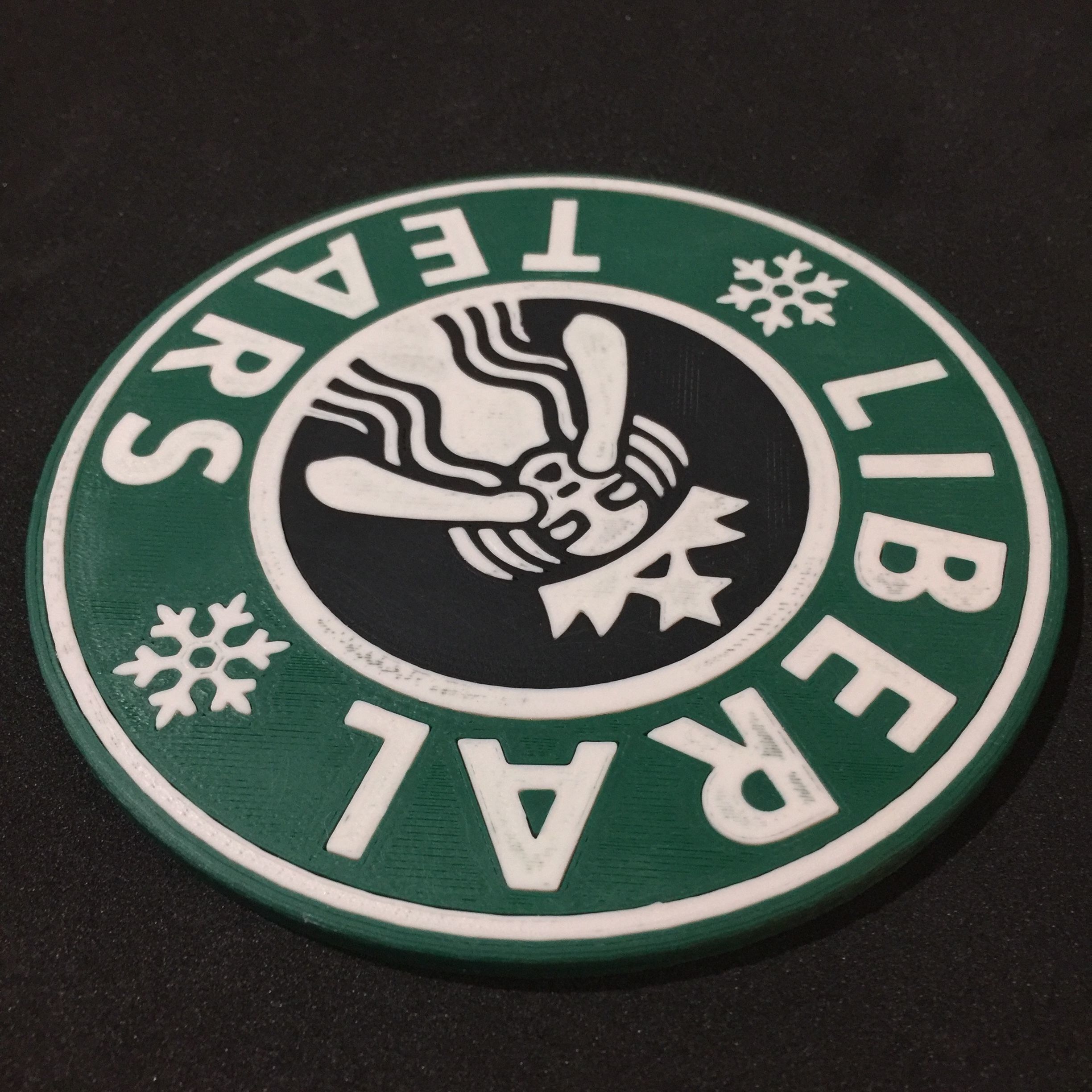 Liberal Tears Coaster 3D print model_2