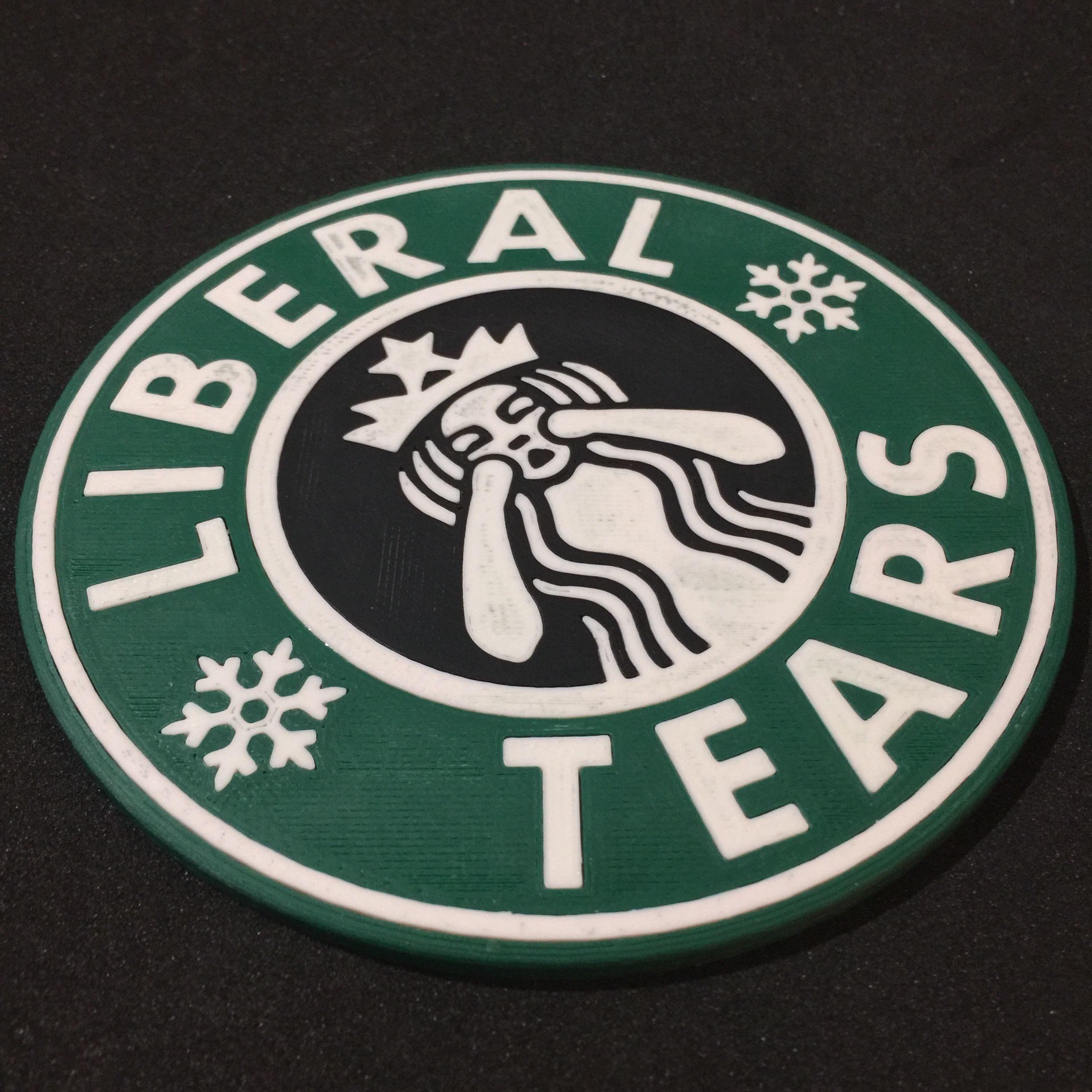 Liberal Tears Coaster 3D print model_4