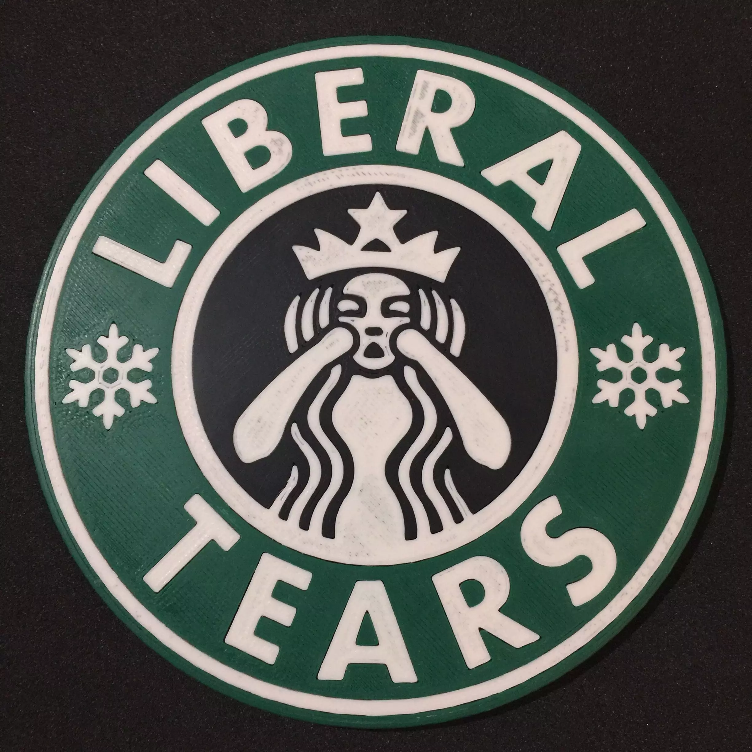 Liberal Tears Coaster 3D print model_0