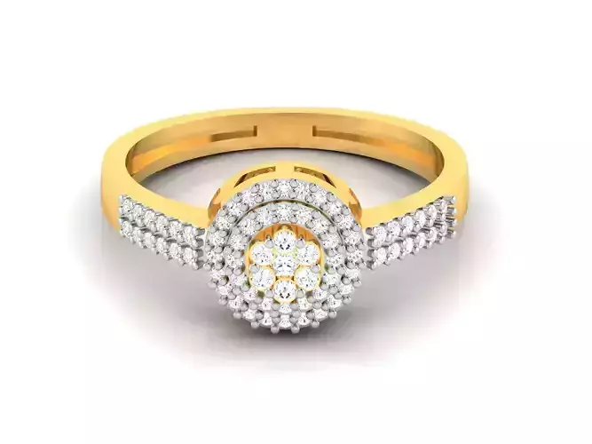 Solitaire Wedding Engagement Ring 3dm STL OBJ FBX Render Details