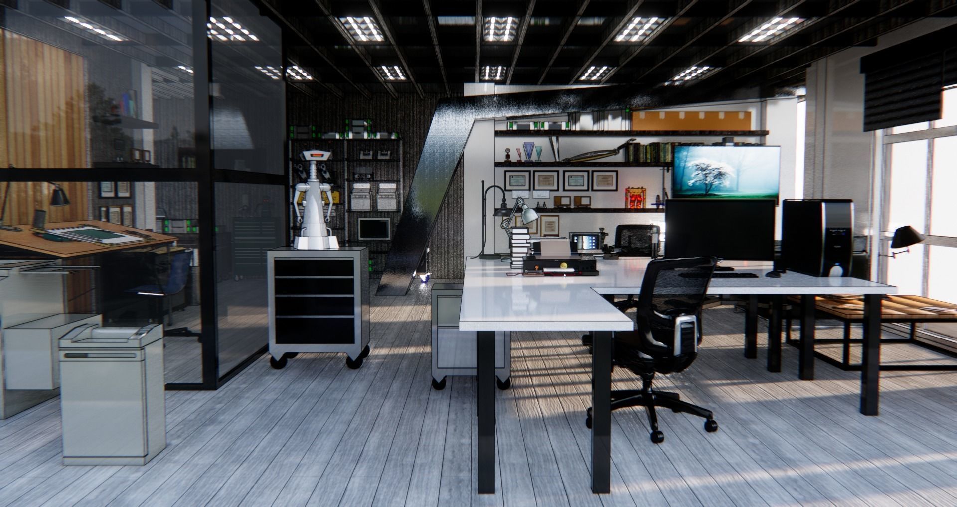 Office  interior 3D model_1