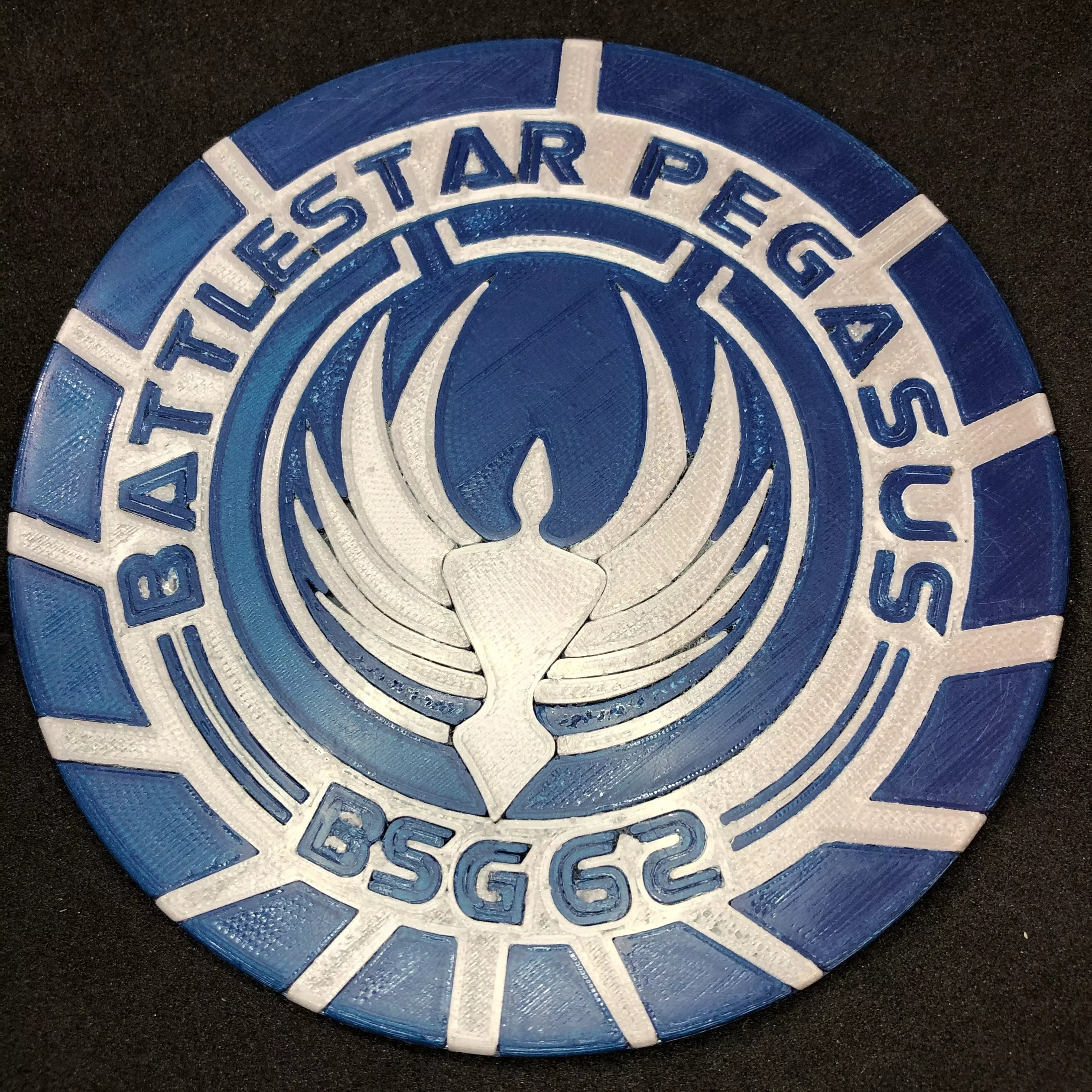 Battlestar Pegasus BSG 62 Emblem Coaster 3D print model