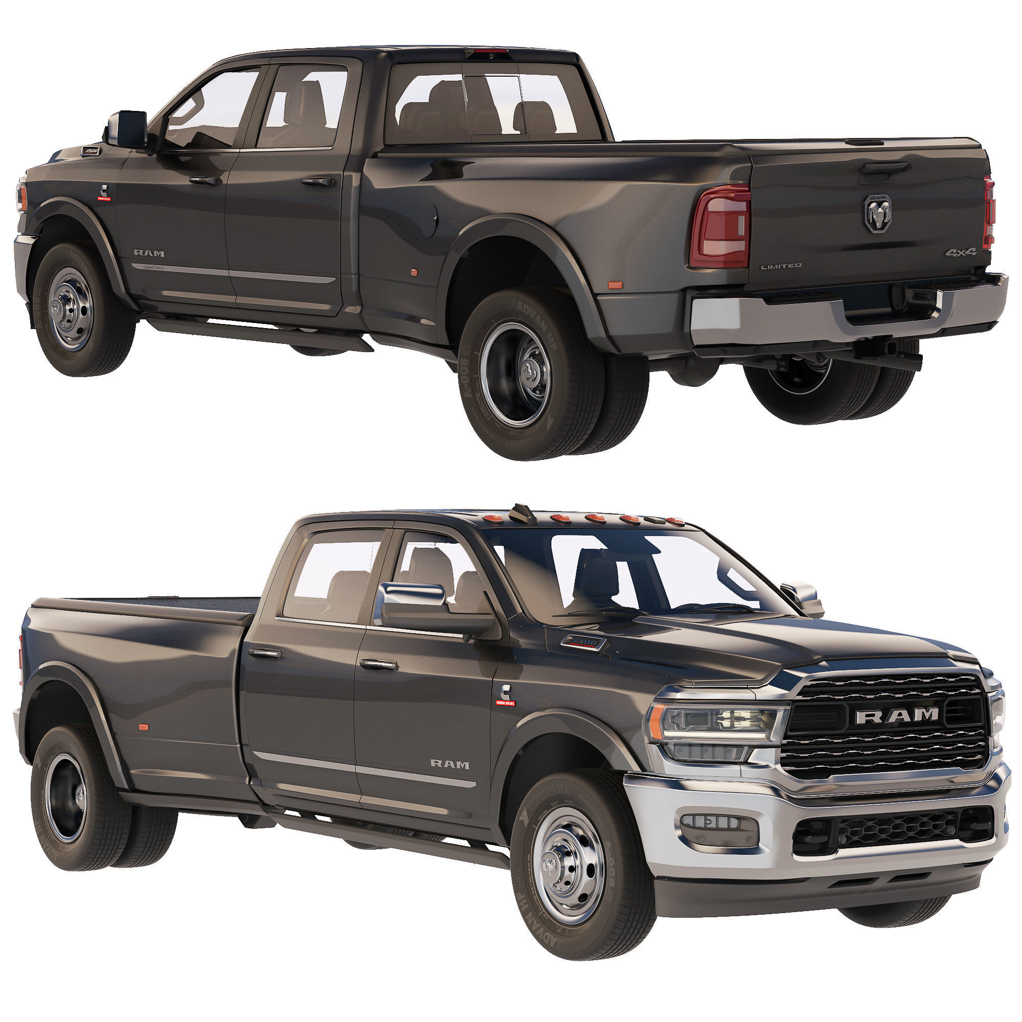 Dodge Ram 3500 HD Limited 2019 3D model_14