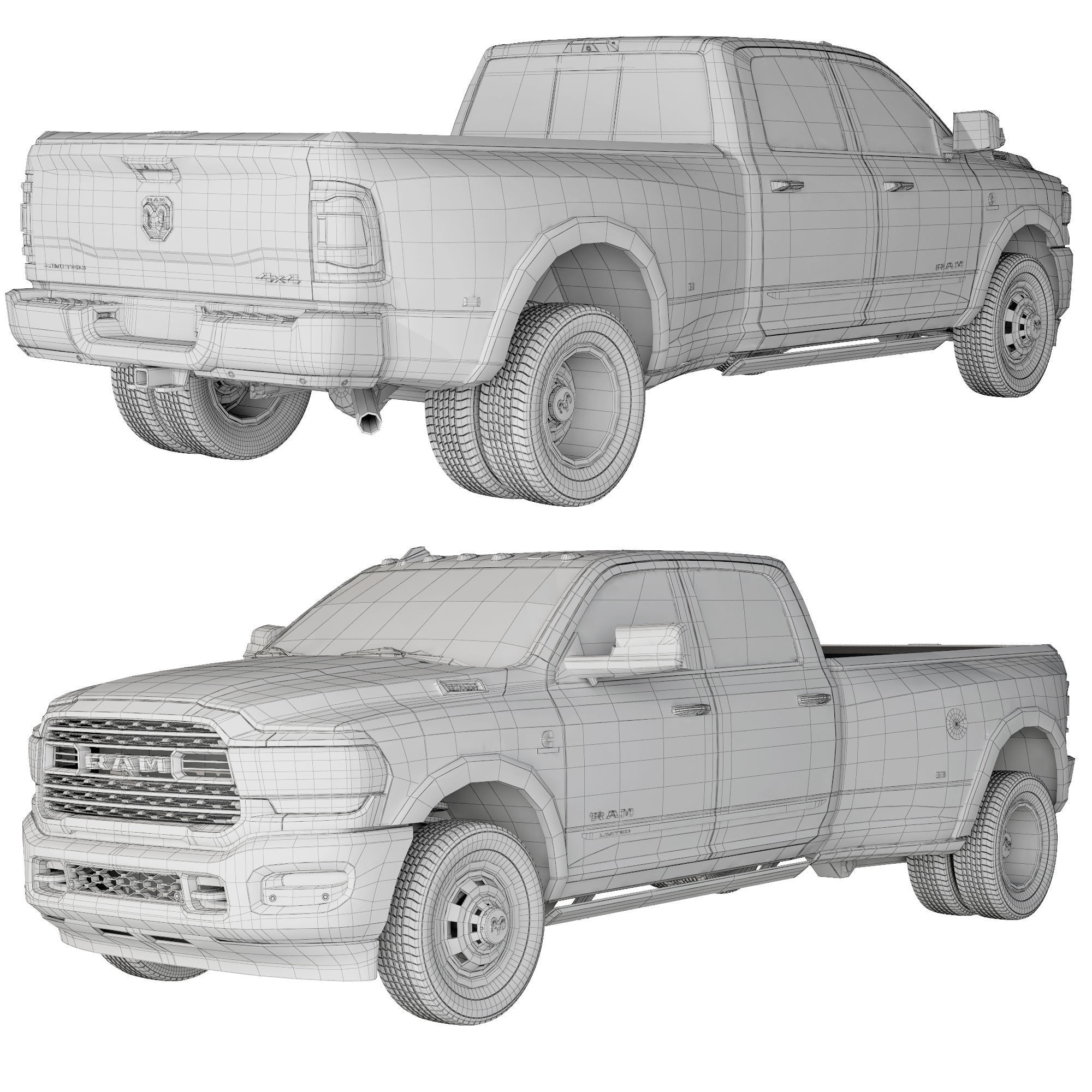 Dodge Ram 3500 HD Limited 2019 3D model_12