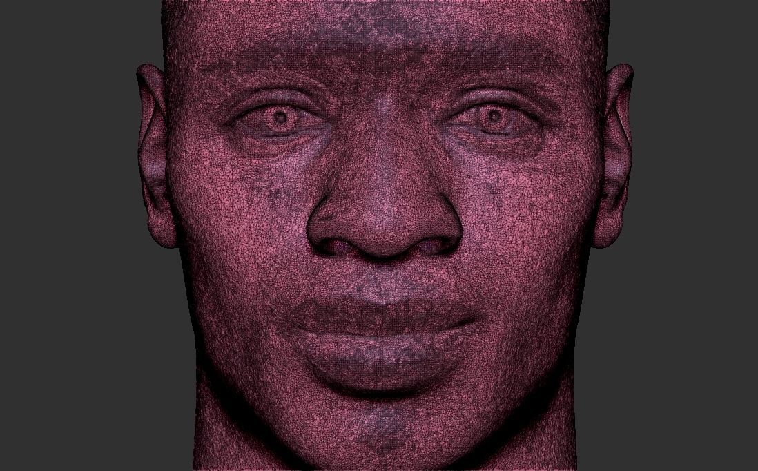 Omar Sy bust for 3D printing 3D print model_32