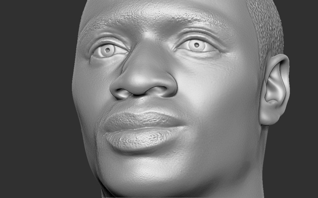 Omar Sy bust for 3D printing 3D print model_23