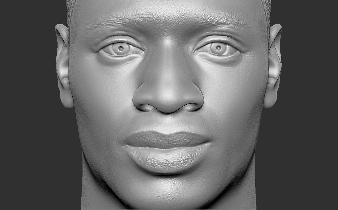 Omar Sy bust for 3D printing 3D print model_19