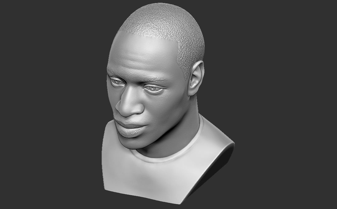 Omar Sy bust for 3D printing 3D print model_26