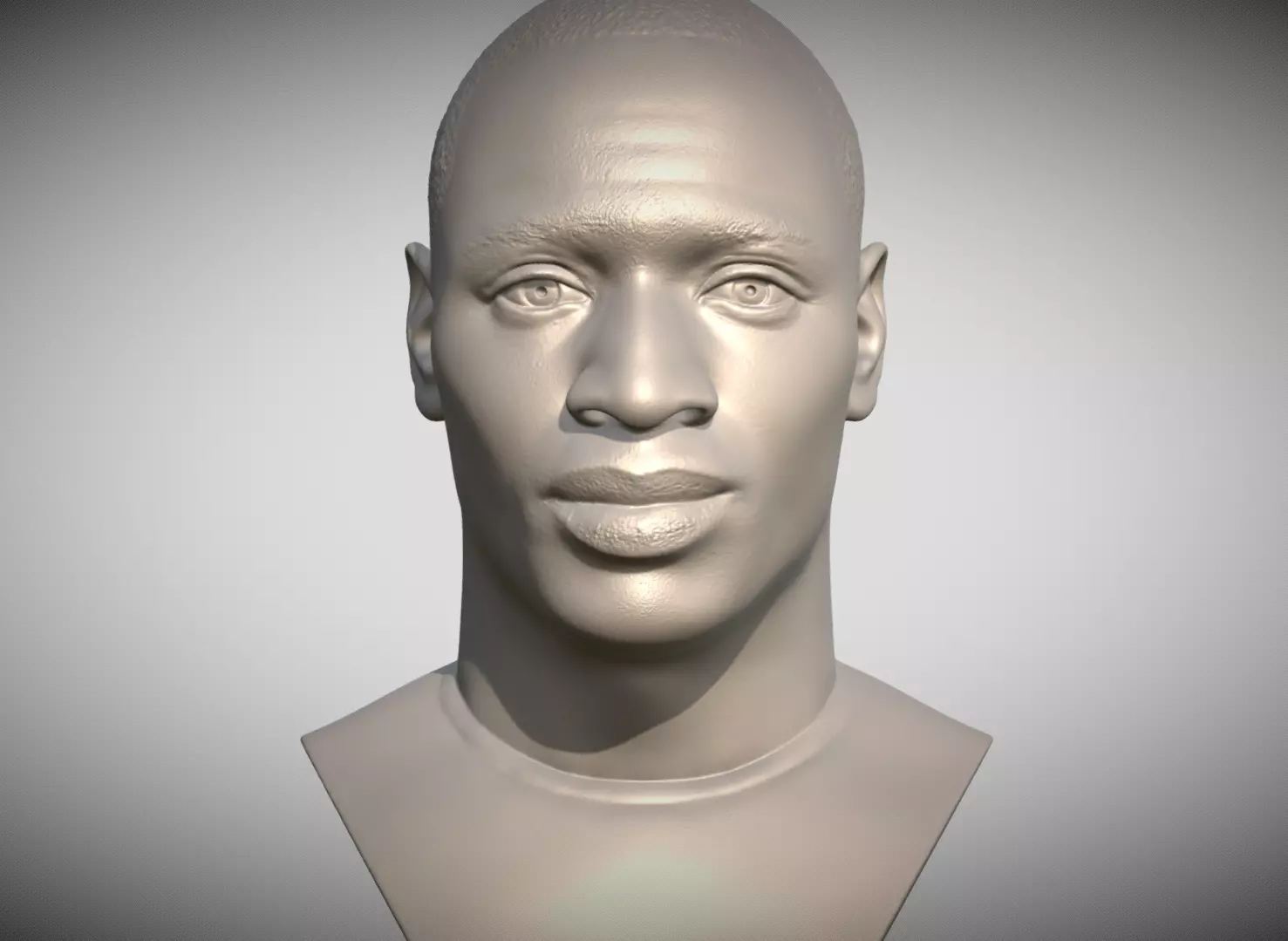 Omar Sy bust for 3D printing 3D print model_0