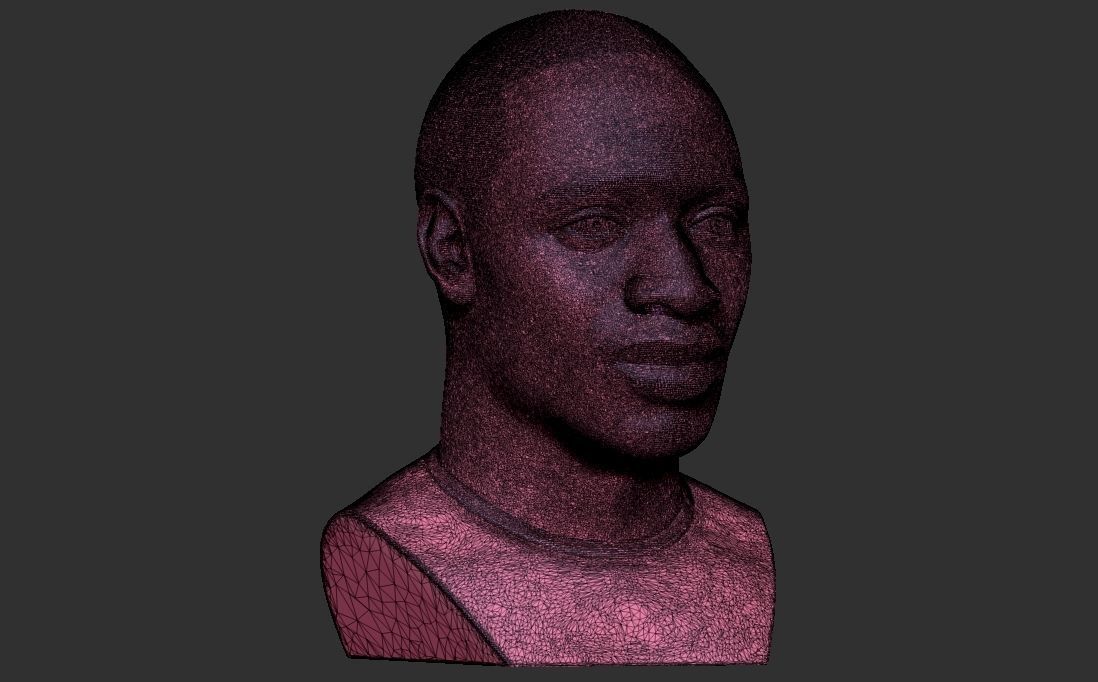 Omar Sy bust for 3D printing 3D print model_31